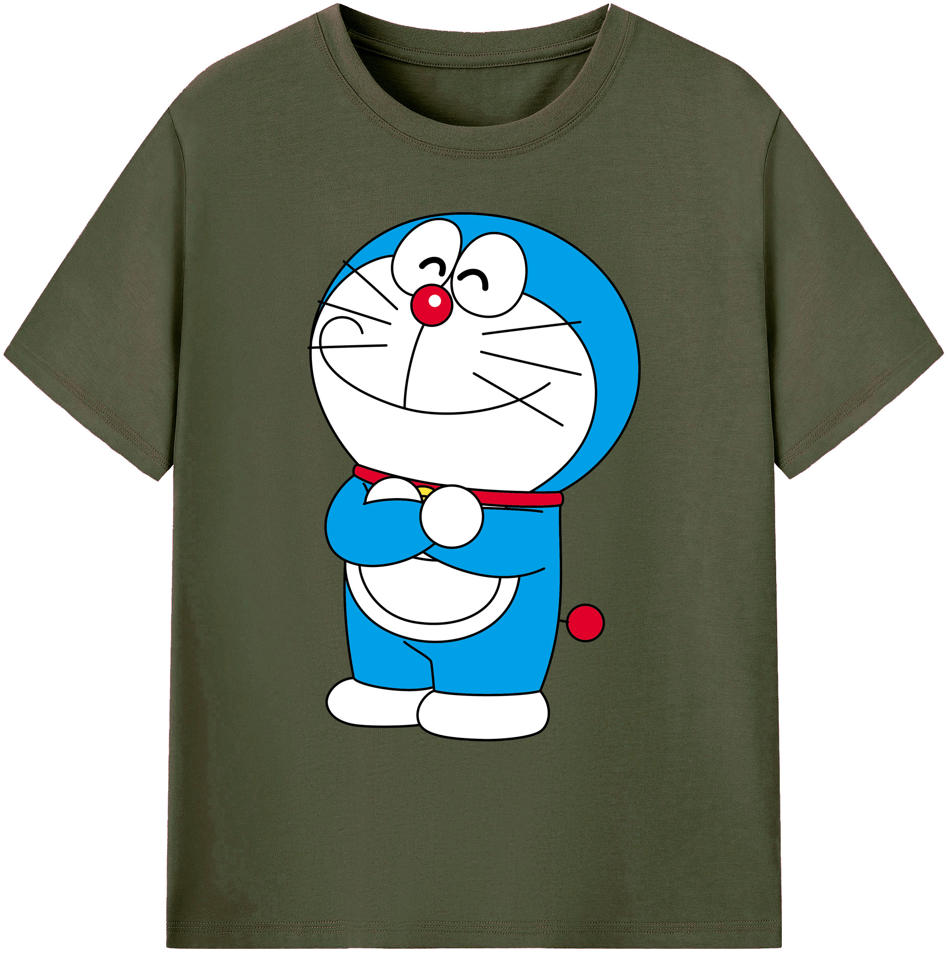 （画像用） ドラえもん Doraemon 綿100％ メンズ半袖Tシャツ｜肌触りやわらか＆通気性